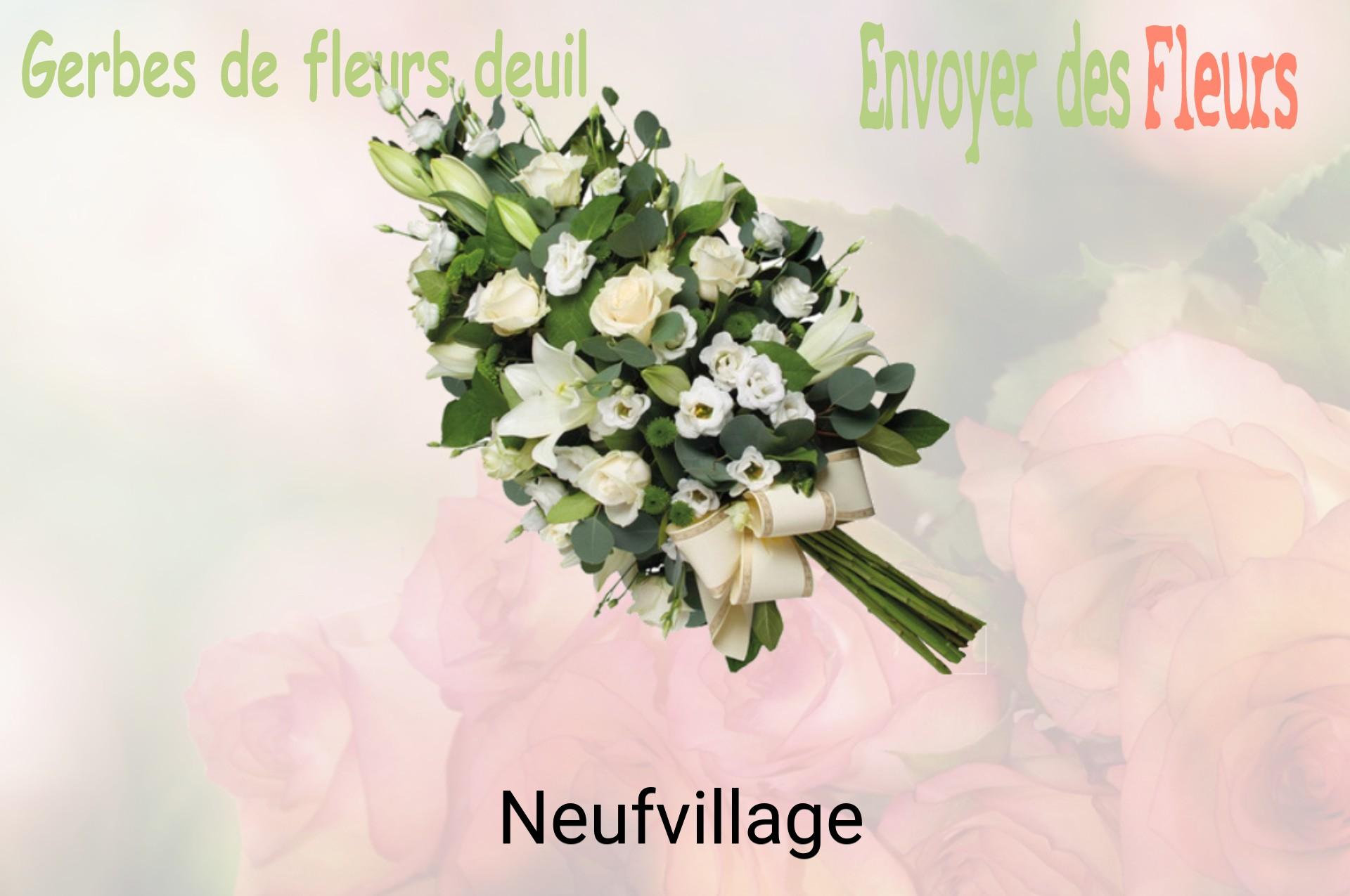 Gerbe de fleurs de deuil livrée à Neufvillage